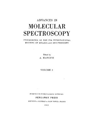 cover image of Advances in Molecular Spectroscopy